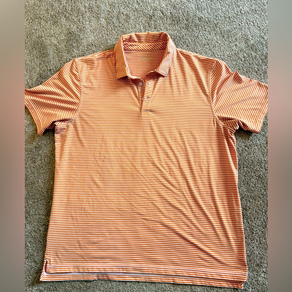 Like new! Vineyard Vines Orange Striped Polo Shirt
